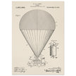 Airship patent drawing by T S C lowe Air balloon illustration