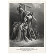 Gustave Dore The Bible engraving print . The Descent from the cross after Crucifixion illustration .