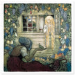 John Bauer vintage illustration print . From the fairy tale The Magician's Cape.