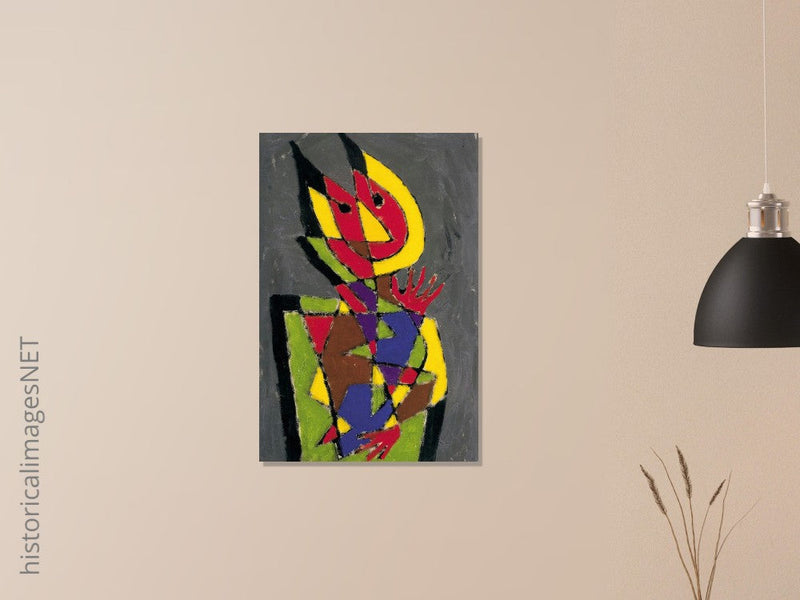 Paul Klee Figurine des bunten Teufels (  Figurine of the Colourful Devil ) abstract painting. Remasterded artwork