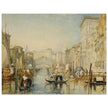 Venice the Rialto bridge in Italy. Antique painting by  Joseph Mallord William Turner.