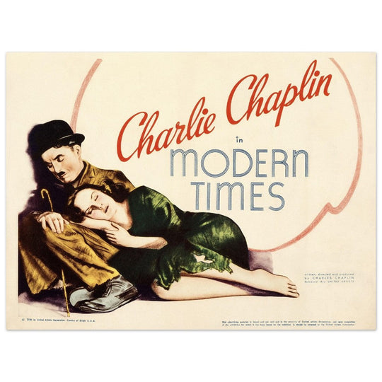 Charlie Chaplin Modern Times movie poster.
