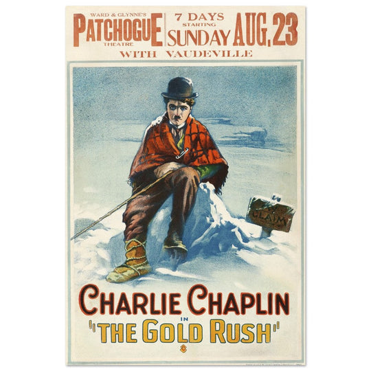 Charlie Chaplin The Gold Rush movie poster.