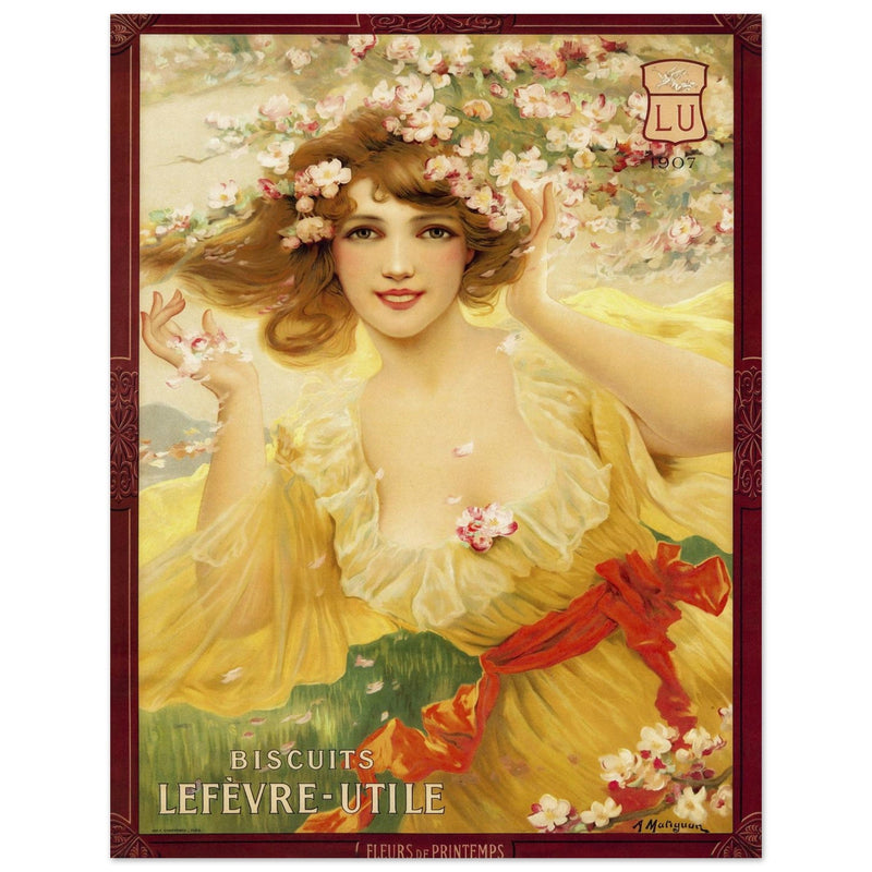 Biscuits Lefevre Utile vintage advertising poster  by Albert Matignon.