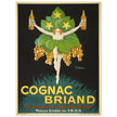 Cognac Briand vintage advertising poster  created in 1925 by M. Stephane.