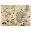 Vintage North Atlantic Map by Abraham Ortelius.