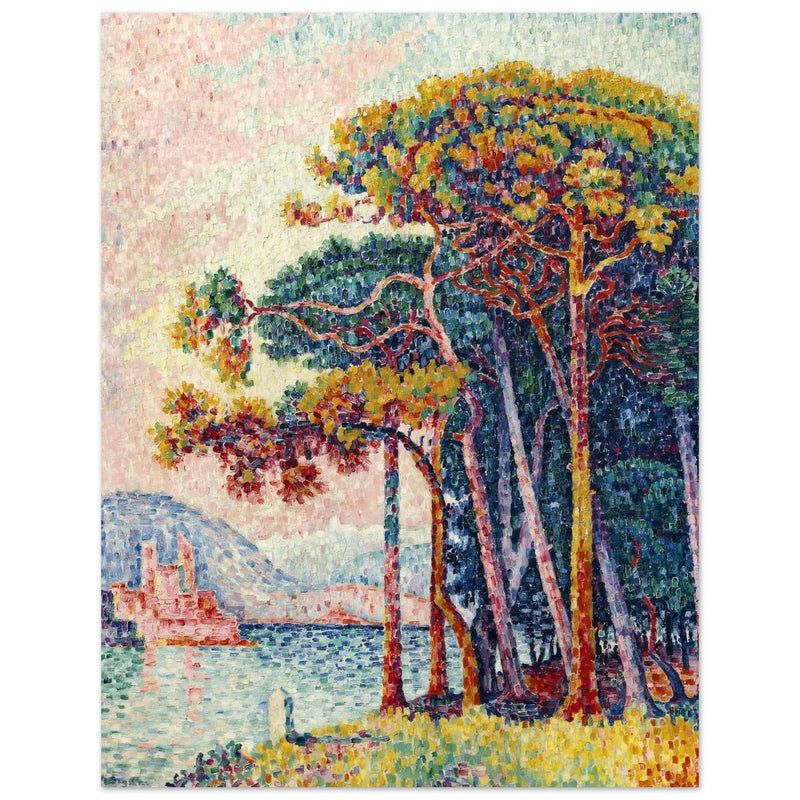 Paul Signac Antibes (la pinede) Pine trees painting