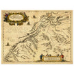 Ancient map of Norway published in the XVII Century by Jan Jansson