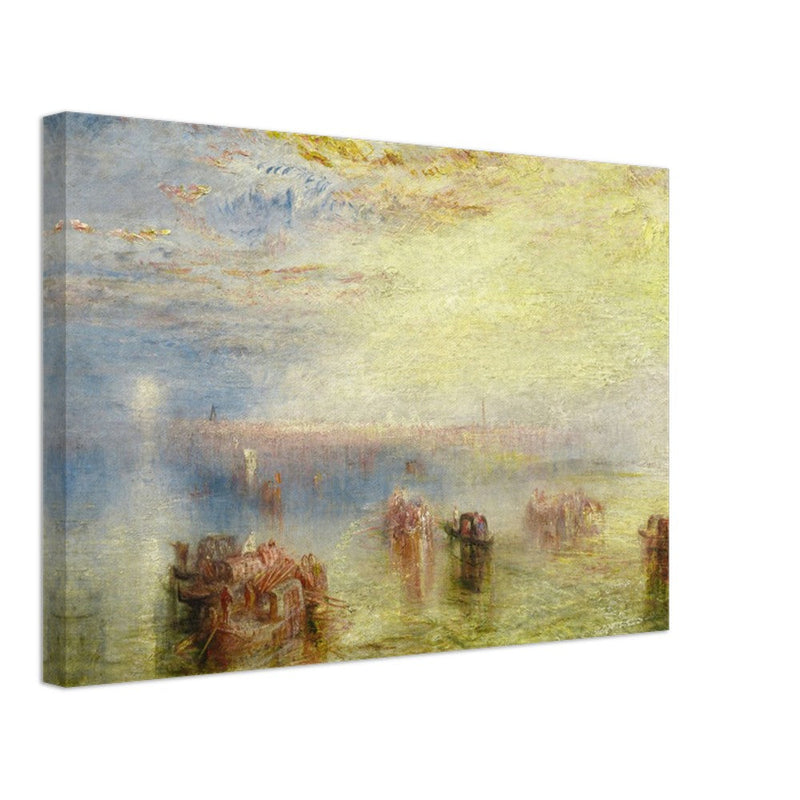 Approach to Venice by Joseph Mallord William Turner. Antique abstract painting of Venice Italy.
