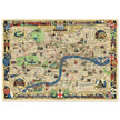 London 1951 vintage city map by George Philip & Son Landmarks and places of interest in London.