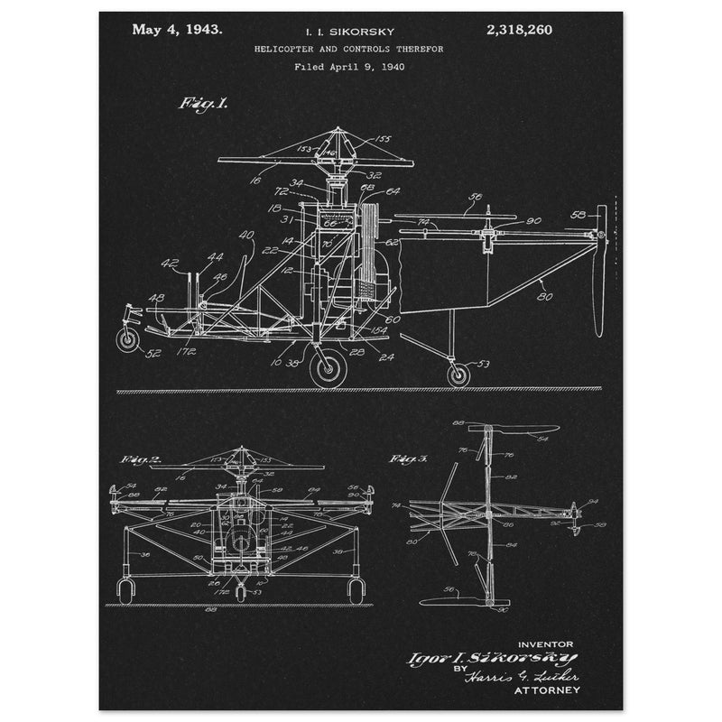 Helicopter patent by Igor Sikorsky