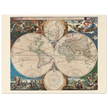 Old world map Orbis Terrarum Nova et Accuratissima Tabula poster by Nicolaes Visscher.