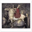John Bauer vintage illustration print . The ring fairy tale. The prince and the girl.