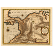 Ancient map print of Central America and the northwestern part of South America 1631.