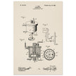 Carbureter vintage patent illustration by John Ford.