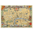 Children map of London vintage print 1938 by Leslie George Bullock