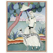 Helen Dryden illustration fashion magazine cover. Woman with dalmatian dog. Fine art  .