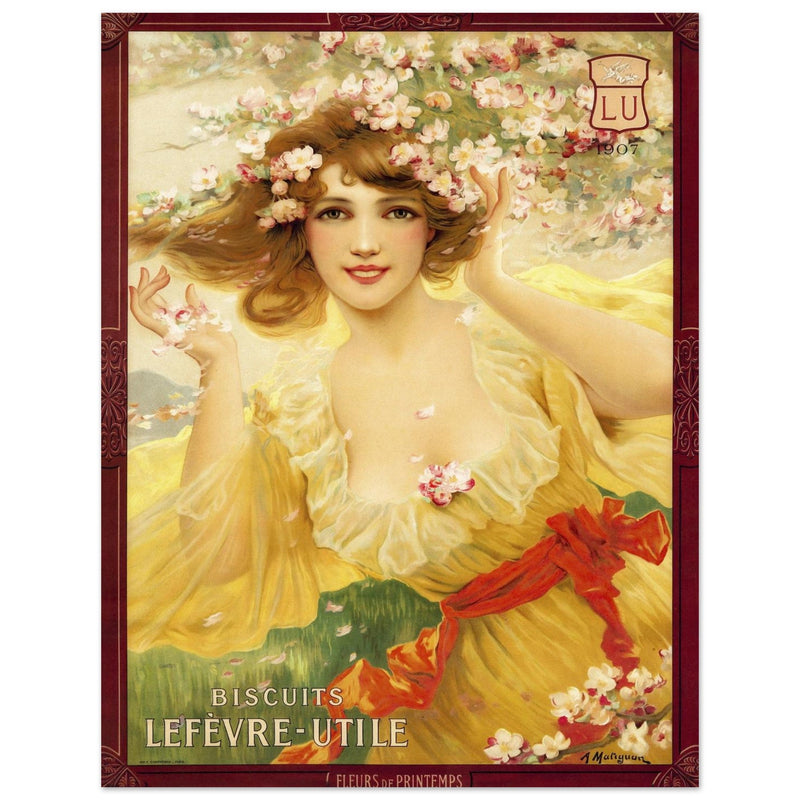 Biscuits Lefevre Utile vintage advertising poster  by Albert Matignon.