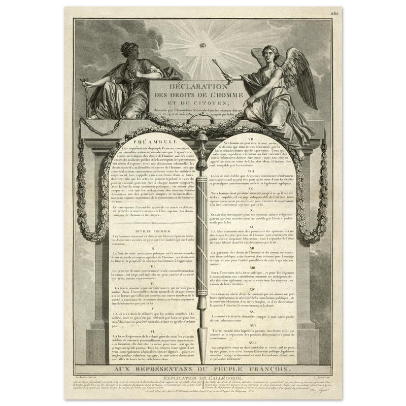 Jean Jacques-François Le Barbier's illustration of the Declaration of the Rights of Man and of the Citizen.
