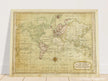 Ancient vintage world map Mercator's projection by Samuel Dumm 1794