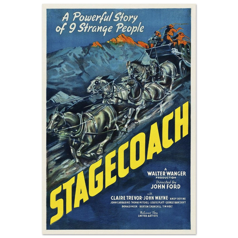 Stagecoach by John Ford movie poster.