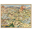 Tour with Confidence with Shell  illustrated vintage map  by Don Bloodgood.