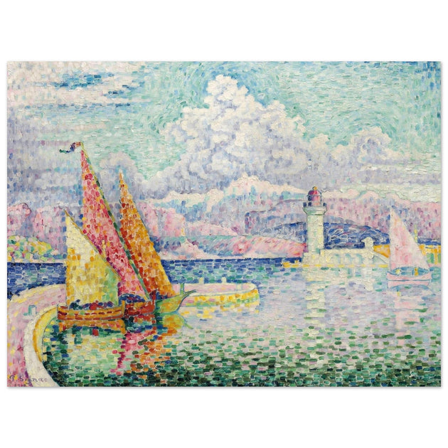 Paul Signac Le Musior (Port d'Antibes) Pierhead painting