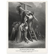 Gustave Dore The Bible engraving print . The Descent from the cross after Crucifixion illustration .