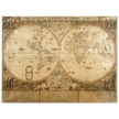 Ancient historic map of 1660 Nova Totius Terrarum Orbis Tabula by Frederik de Wit