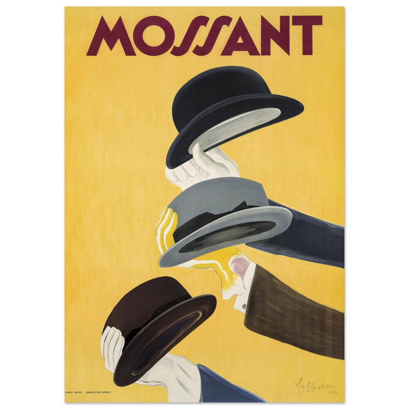 Mossant hats Advertising by Leonetto Cappiello.