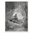 Gustave Dore Paradise Lost engraving . Adam and Eve in Eden.