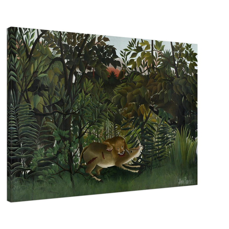 Henri Rousseau The Hungry Lion Attacking An Antelope