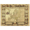 Ancient old map of Europe.  of antique illustrated european map. . XVIII Century