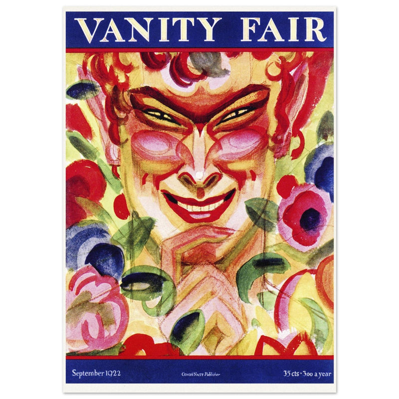 Vanity Fair cover 1922 . Satyr portrait.