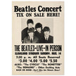The Beatles music poster. Performance in Cleveland Ohio stadium in 1966.