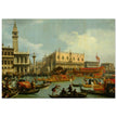 Bucentaur's return to the pier by the Palazzo Ducale. Painter Canaletto 1728. Venice Italy.