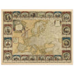 Ancient antique map of Europe. The map is devided in empires and realms.  poster.