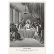 Gustave Dore The Bible engraving print . The Last Supper illustration .