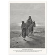 Gustave Dore The Bible engraving print . The flight into Egypt illustration .