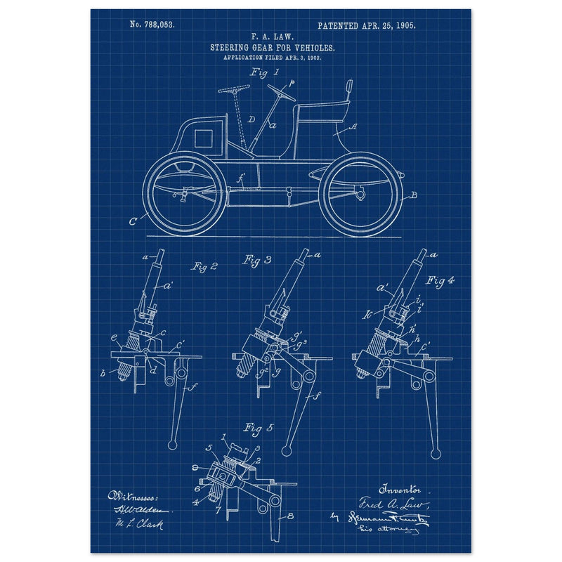Steering Gear for vehicles patent illustration.