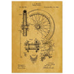 Vehicle whell patent illustration. Vintage drawing .