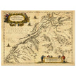 Ancient map of Norway published in the XVII Century by Jan Jansson
