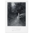 Gustave Dore illustration of King Arthur legend .Elaine on her Road to the Cave of Lancelot. book Idylls of the King by Alfred Tennyson
