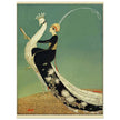 George Wolfe Plank fashion magazine cover of 1918. Woman riding peacock.