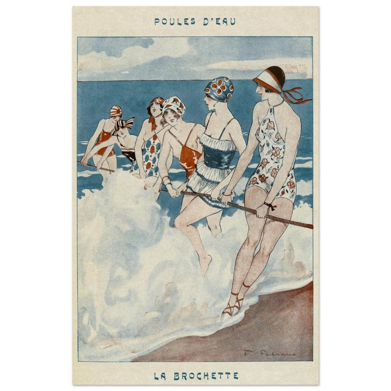 Poules d' Eau by Fabien Fabiano.  illustration of an illustration published in Fantasio Magazine in the 30s.
