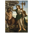 Pallas and the Centaur by Sandro Botticelli. Antique painting art print. Greek mythology.