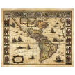 America antique map by Willem Janszoon.