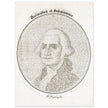 Declaration of Independence vintage print reproduction. George Washington president .