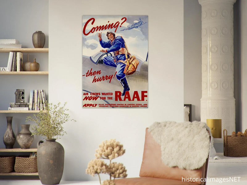 Coming? Then Hurry! II World War poster
