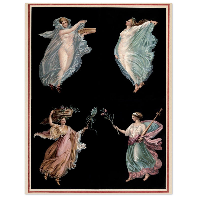 Beautiful bacchantes of Pompeii  chromolithograph by Victor Steeger